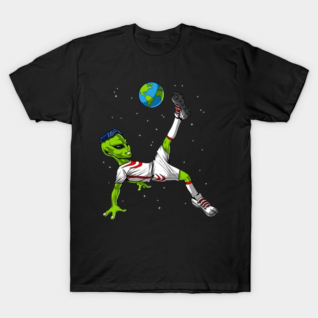 Soccer Alien T-Shirt by underheaven